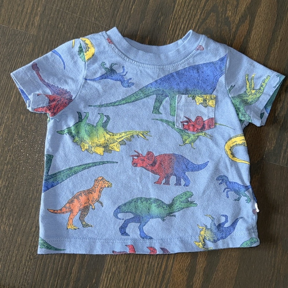 babyGap Buxton Blue Dino Pocket T-Shirt | 6-12M